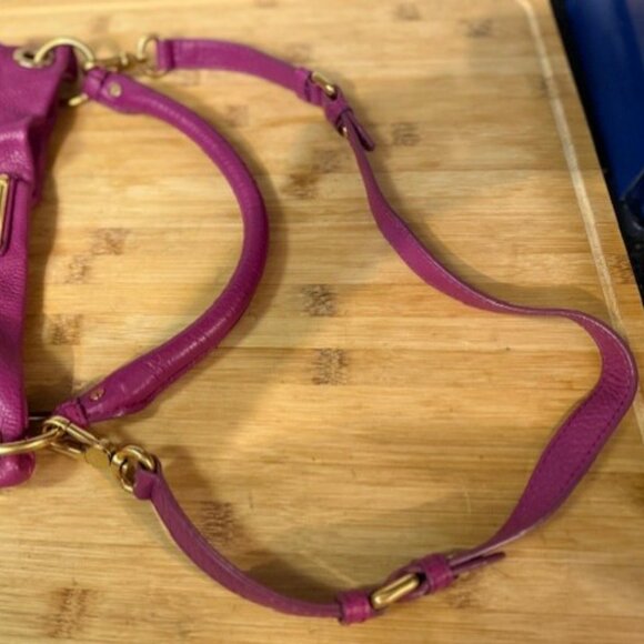 Vintage Y2K Marc Jacobs Raspberry Hillier Leather Hobo Bag - Picture 8 of 16